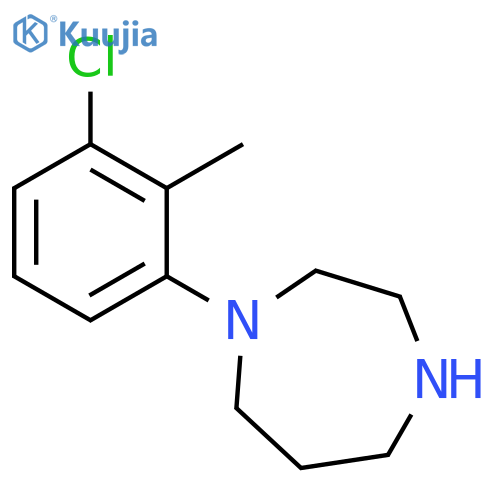 1-(3-chloro-2-methylphenyl)-1,4-diazepane structure