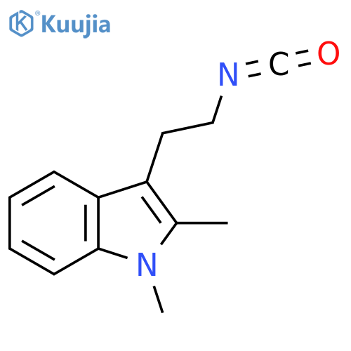 3-(2-isocyanatoethyl)-1,2-dimethyl-1H-indole structure