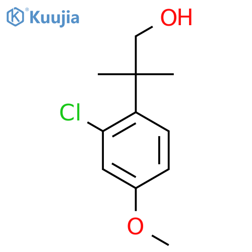 2-(2-chloro-4-methoxyphenyl)-2-methylpropan-1-ol structure