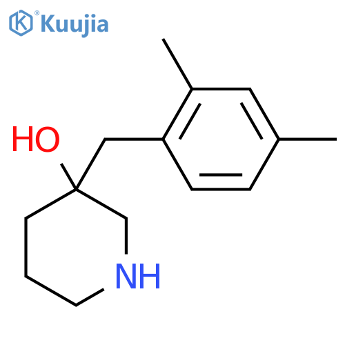 3-(2,4-dimethylphenyl)methylpiperidin-3-ol structure