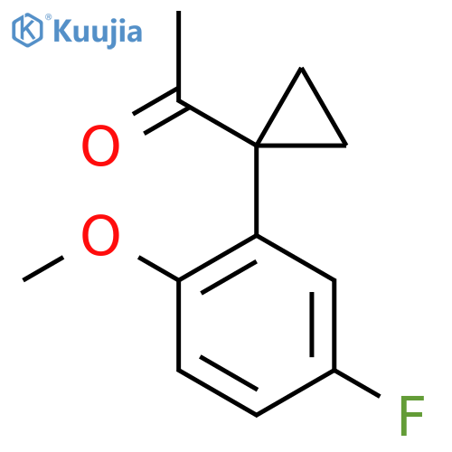 1-1-(5-fluoro-2-methoxyphenyl)cyclopropylethan-1-one structure