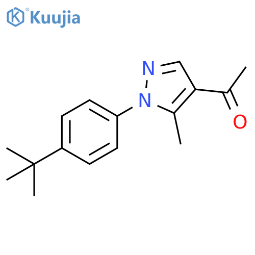 1-1-(4-tert-butylphenyl)-5-methyl-1H-pyrazol-4-ylethan-1-one structure