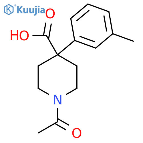 1-acetyl-4-(3-methylphenyl)piperidine-4-carboxylic acid structure