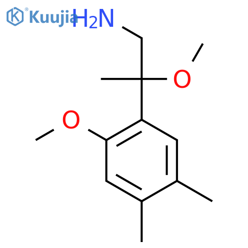 2-methoxy-2-(2-methoxy-4,5-dimethylphenyl)propan-1-amine structure
