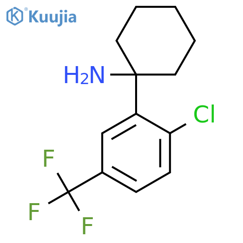 1-2-chloro-5-(trifluoromethyl)phenylcyclohexan-1-amine structure