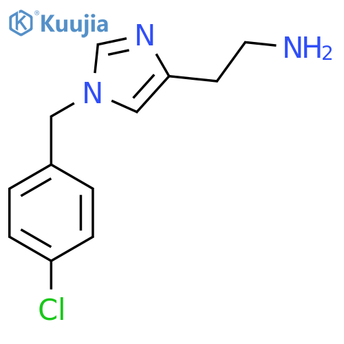 2-{1-(4-chlorophenyl)methyl-1H-imidazol-4-yl}ethan-1-amine structure