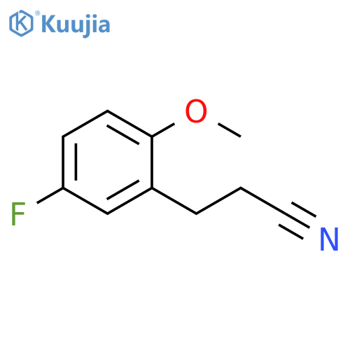 3-(5-fluoro-2-methoxyphenyl)propanenitrile structure