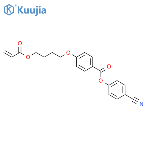 Benzoic acid, 4-[4-[(1-oxo-2-propen-1-yl)oxy]butoxy]-, 4-cyanophenyl ester structure