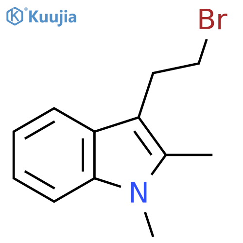 3-(2-bromoethyl)-1,2-dimethyl-1H-indole structure