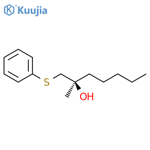 2-Heptanol, 2-methyl-1-(phenylthio)-, (R)- structure