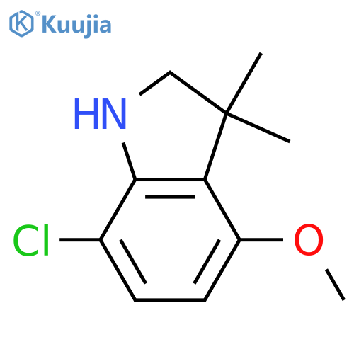 7-Chloro-4-methoxy-3,3-dimethyl-2,3-dihydro-1h-indole structure