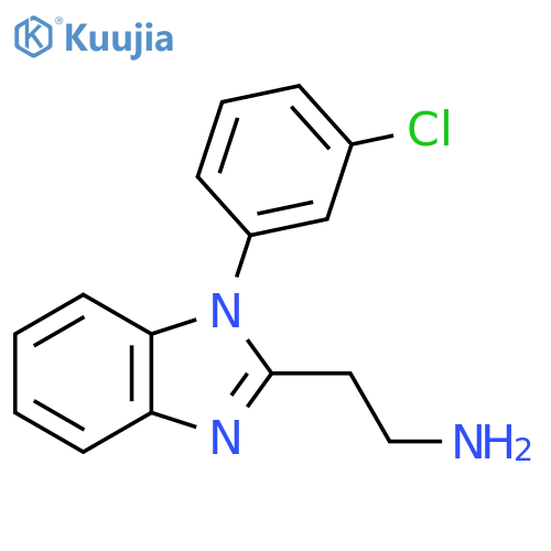 2-1-(3-chlorophenyl)-1H-1,3-benzodiazol-2-ylethan-1-amine structure