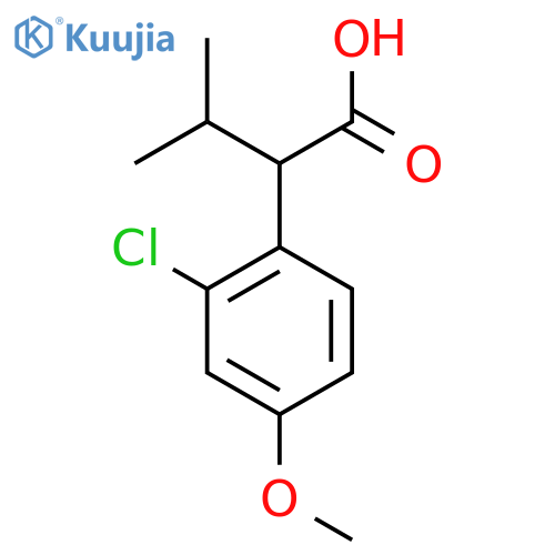 2-(2-chloro-4-methoxyphenyl)-3-methylbutanoic acid structure