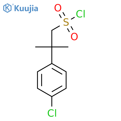2-(4-chlorophenyl)-2-methylpropane-1-sulfonyl chloride structure