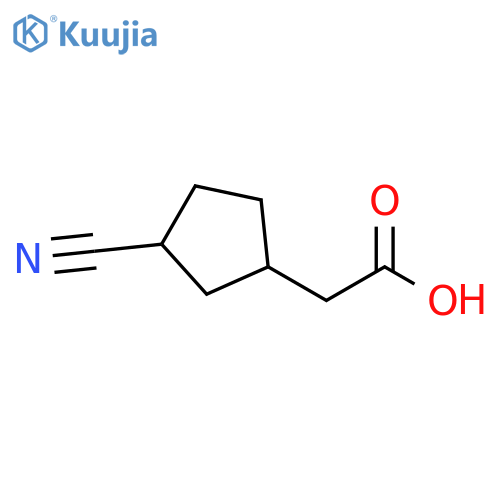 2-(3-cyanocyclopentyl)acetic acid structure