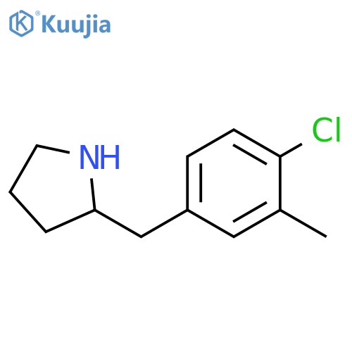 2-(4-chloro-3-methylphenyl)methylpyrrolidine structure