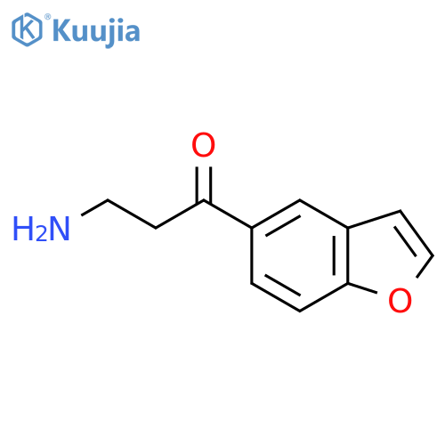 3-amino-1-(1-benzofuran-5-yl)propan-1-one structure