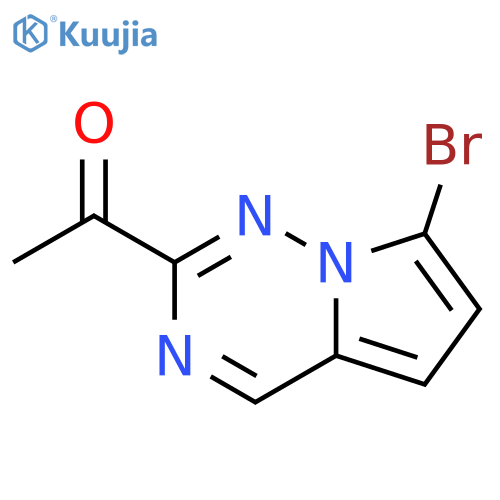 1-{7-bromopyrrolo[2,1-f][1,2,4]triazin-2-yl}ethan-1-one structure