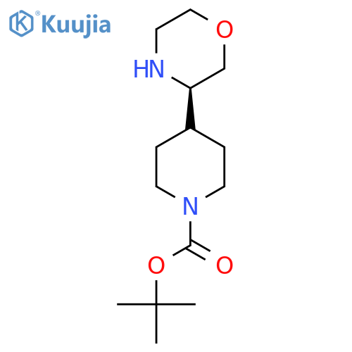tert-butyl 4-(morpholin-3-yl)piperidine-1-carboxylate structure