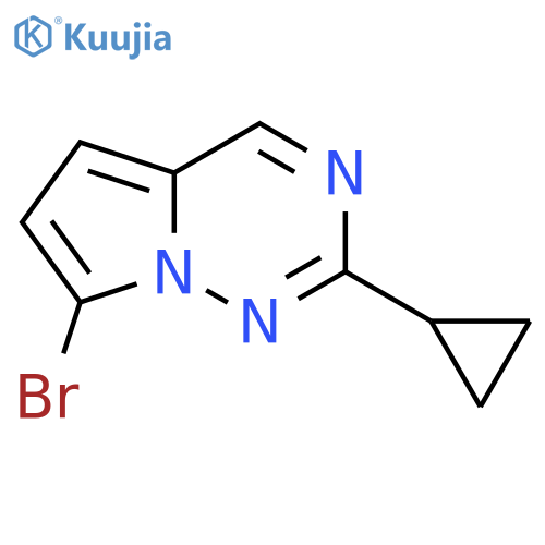 7-Bromo-2-cyclopropylpyrrolo[2,1-f][1,2,4]triazine structure