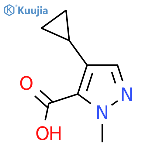 4-cyclopropyl-1-methyl-1H-pyrazole-5-carboxylic acid structure