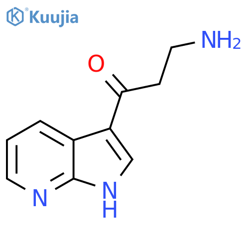 3-amino-1-{1H-pyrrolo2,3-bpyridin-3-yl}propan-1-one structure