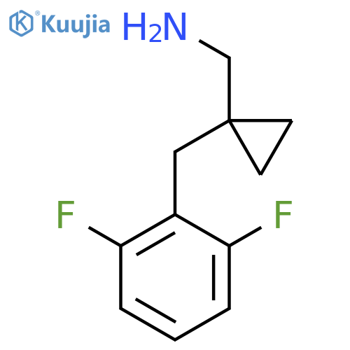 {1-(2,6-difluorophenyl)methylcyclopropyl}methanamine structure