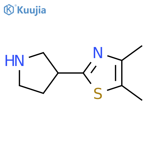 Thiazole, 4,5-dimethyl-2-(3-pyrrolidinyl)- structure