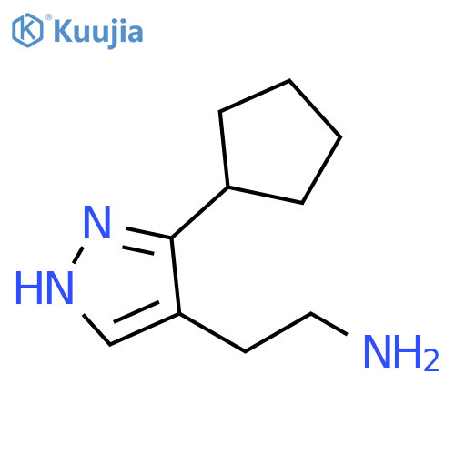 2-(5-cyclopentyl-1h-pyrazol-4-yl)ethan-1-amine structure