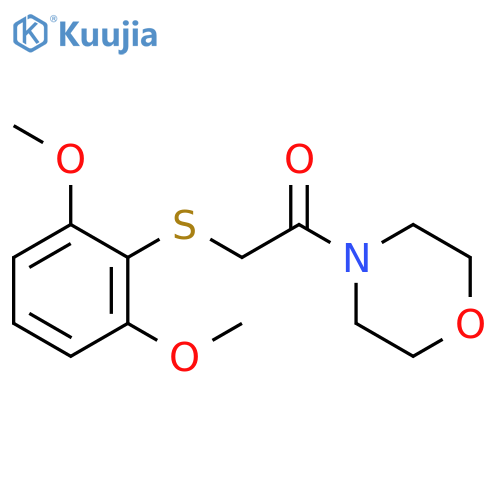 Morpholine, 4-[[(2,6-dimethoxyphenyl)thio]acetyl]- structure