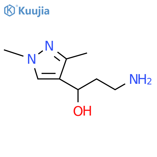 1H-Pyrazole-4-methanol, α-(2-aminoethyl)-1,3-dimethyl- structure