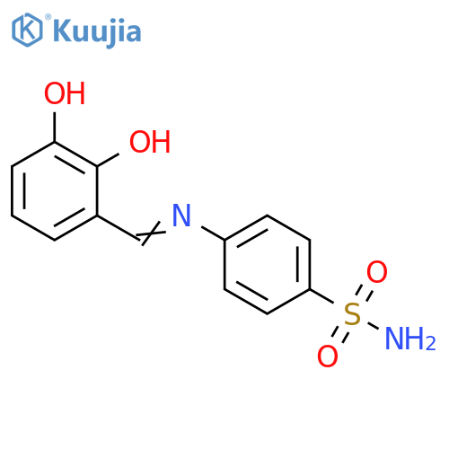 Benzenesulfonamide, 4-[[(2,3-dihydroxyphenyl)methylene]amino]- structure