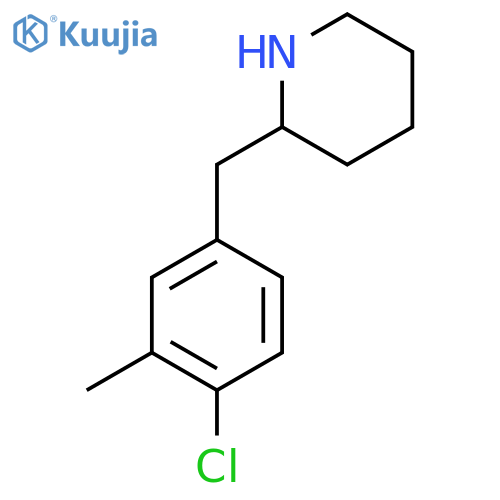 2-(4-chloro-3-methylphenyl)methylpiperidine structure