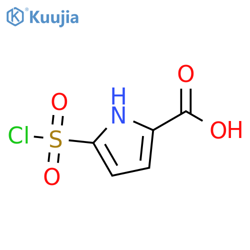 5-(chlorosulfonyl)-1H-pyrrole-2-carboxylic acid structure