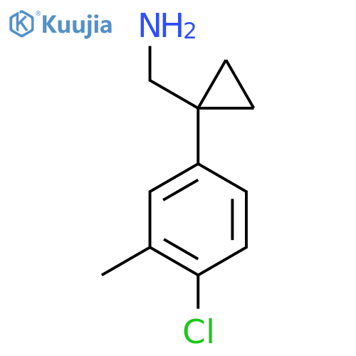 1-(4-chloro-3-methylphenyl)cyclopropylmethanamine structure