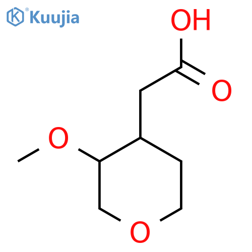 2-(3-methoxyoxan-4-yl)acetic acid, Mixture of diastereomers structure