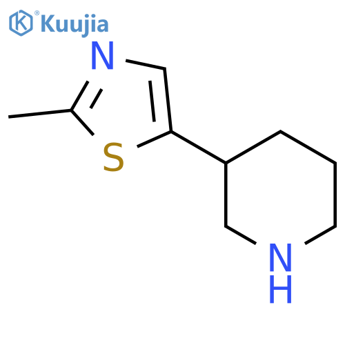 3-(2-methyl-1,3-thiazol-5-yl)piperidine structure