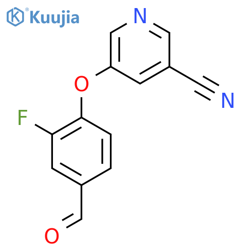 5-(2-Fluoro-4-formylphenoxy)nicotinonitrile structure