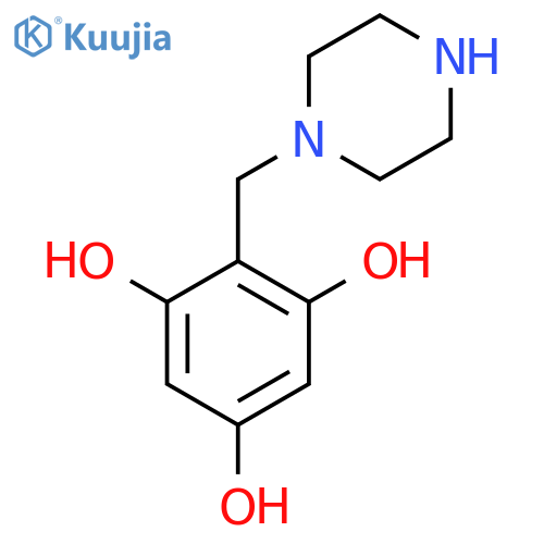2-(piperazin-1-yl)methylbenzene-1,3,5-triol structure