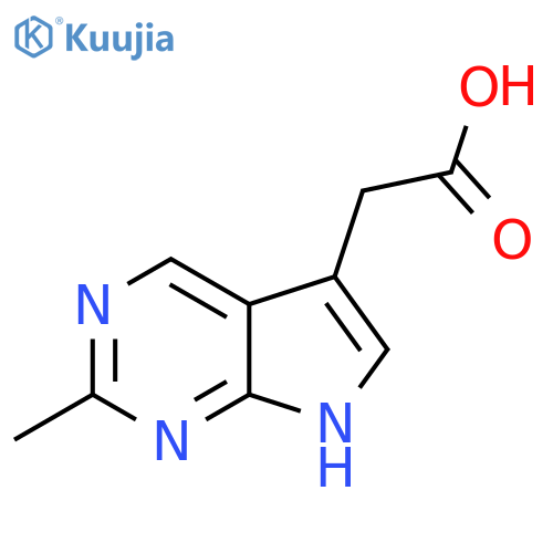 2-{2-methyl-7H-pyrrolo2,3-dpyrimidin-5-yl}acetic acid structure