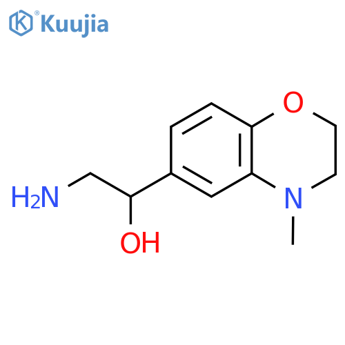 2-amino-1-(4-methyl-3,4-dihydro-2H-1,4-benzoxazin-6-yl)ethan-1-ol structure
