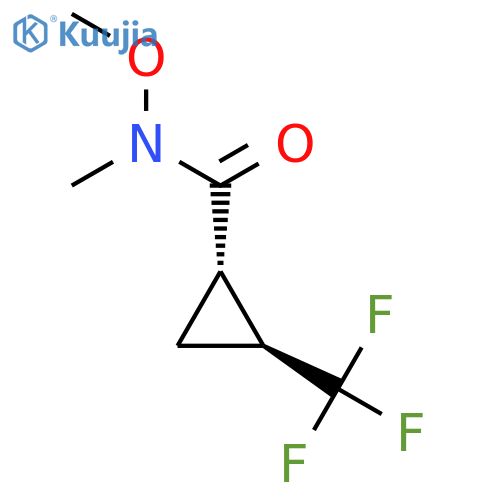 Trans-n-methoxy-n-methyl-2-(trifluoromethyl)cyclopropanecarboxamide structure