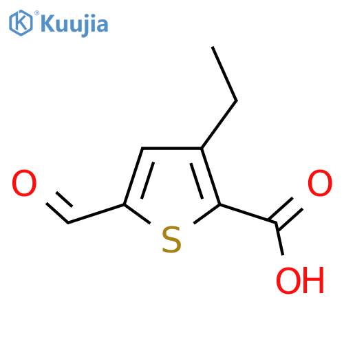 3-Ethyl-5-formylthiophene-2-carboxylic acid structure