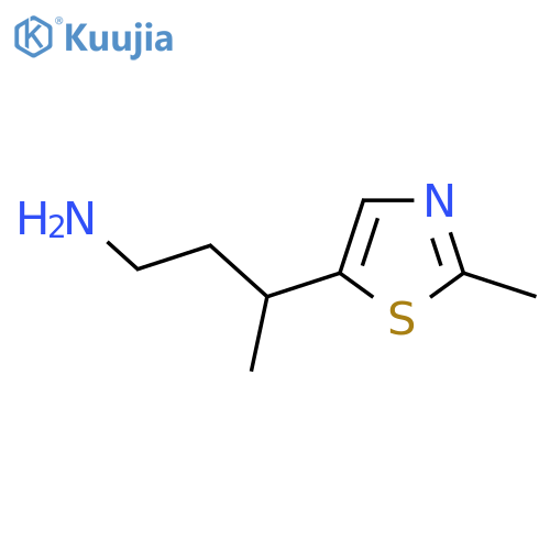 3-(2-methyl-1,3-thiazol-5-yl)butan-1-amine structure