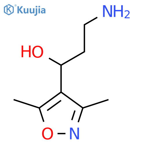 3-amino-1-(dimethyl-1,2-oxazol-4-yl)propan-1-ol structure