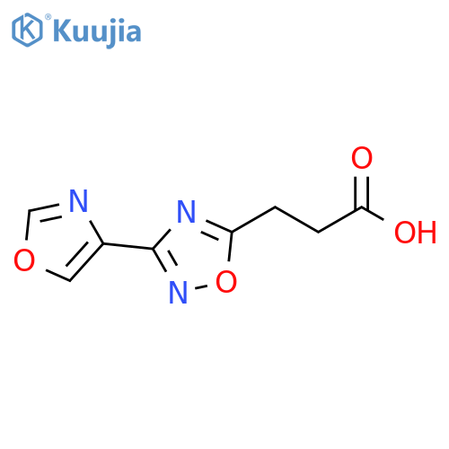 1,2,4-Oxadiazole-5-propanoic acid, 3-(4-oxazolyl)- structure