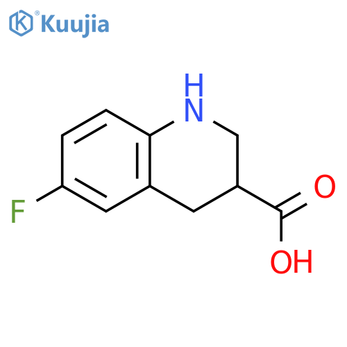6-fluoro-1,2,3,4-tetrahydroquinoline-3-carboxylic acid structure