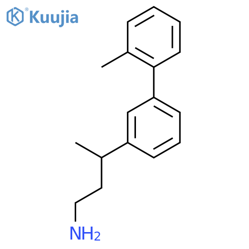 3-3-(2-methylphenyl)phenylbutan-1-amine structure