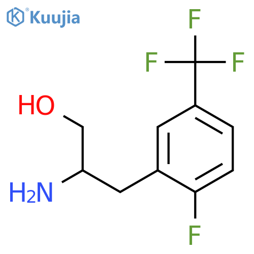 2-amino-3-2-fluoro-5-(trifluoromethyl)phenylpropan-1-ol structure