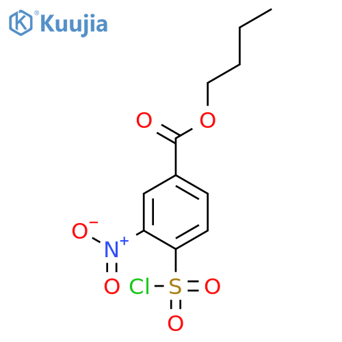 Benzoic acid, 4-(chlorosulfonyl)-3-nitro-, butyl ester structure